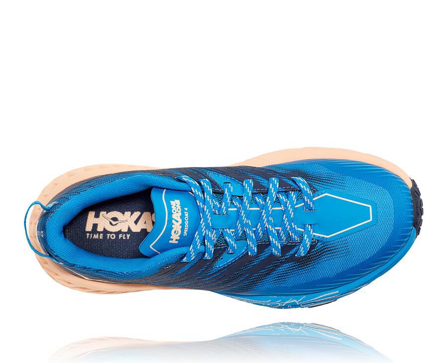 Hoka One One Trail Schoenen Dames - Speedgoat 4 - Blauw - JR1458327